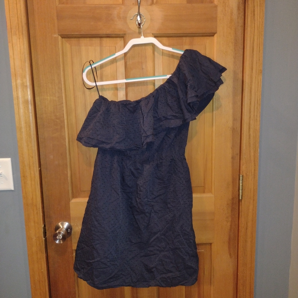NWT women's H&M one shoulder blue shirt size 8